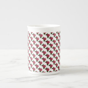 Tasse En Porcelaine Motif rose