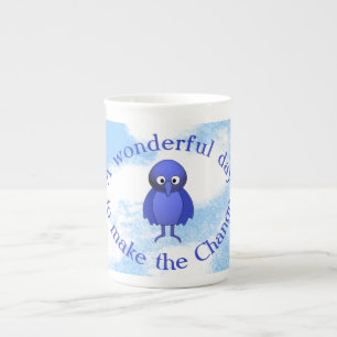 Tasse En Porcelaine Motivation des oiseaux bleus