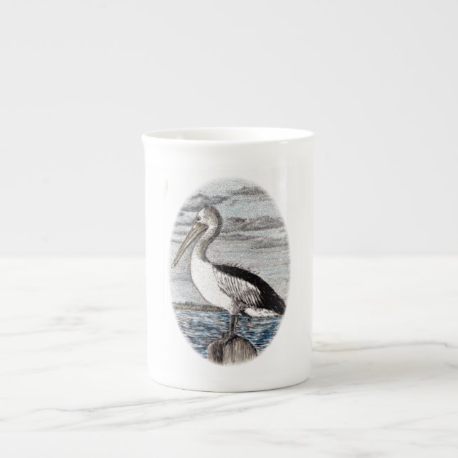 Tasse En Porcelaine Musique de Chine d'os pélican (Devant)