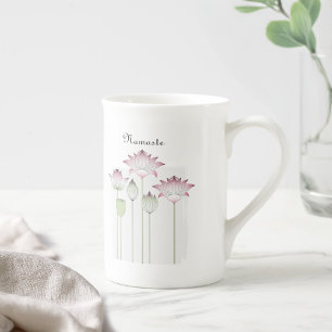 Tasse En Porcelaine Namaste Simple Moderne Fleur Lotus