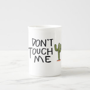 Tasse En Porcelaine Ne me touchez pas Cactus drôle