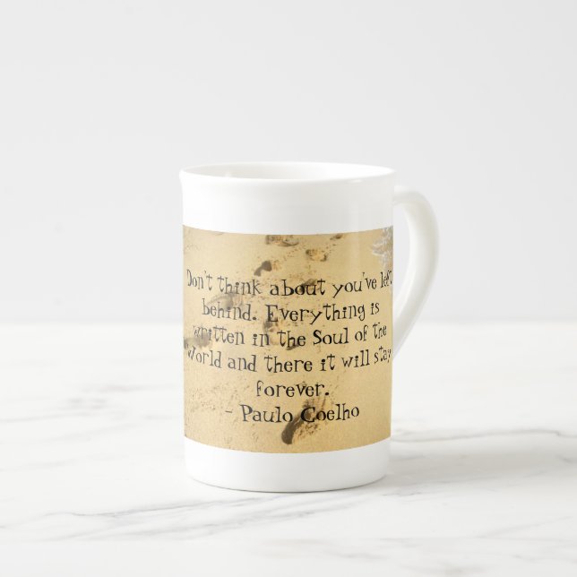Tasse En Porcelaine Ne pensez pas à ce que vous avez laissé à des (Devant droit)