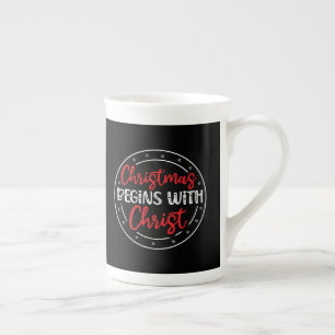 Tasse En Porcelaine Noël Commence Avec Le Christ-65772