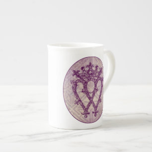 Tasse En Porcelaine Noeud celtique pourpre de Luckenbooth d'écossais