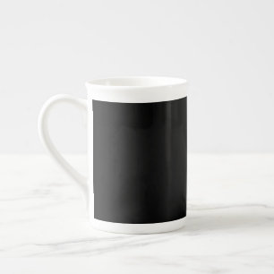 Tasse En Porcelaine Noir fou (Le Noir le plus foncé) PERSONNALISABLE