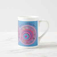 Nom Bleu pourpre rose Cercles de coeur Romains Num