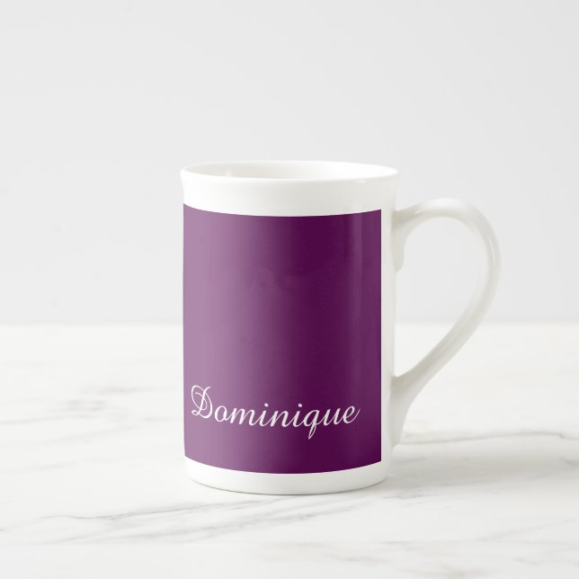 Tasse En Porcelaine Nom personnalisable de la perfection de prune (Droite)