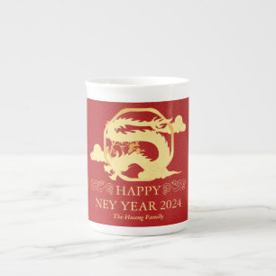 Tasse En Porcelaine Nouvel An Chinois 2024, Année Du Dragon