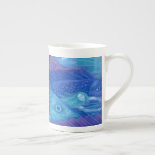 Tasse En Porcelaine Ocean Nomads, Imaginaire marin Mermaids & Poissons