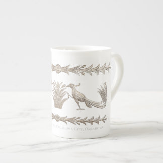 Tasse En Porcelaine Oiseau et roseau en aluminium