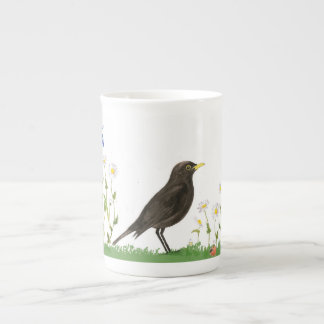 Tasse En Porcelaine Oiseau noir