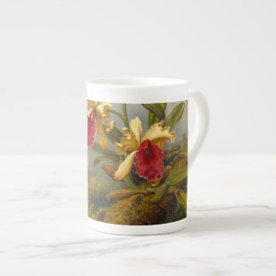 Tasse En Porcelaine Orchidées et colibri Heade