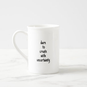 Tasse En Porcelaine Oser Créer Une Boue Spécialisée
