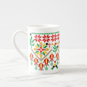 Tasse En Porcelaine Palestine Tatreez Broderie traditionnelle