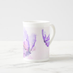 Tasse en porcelaine Papillon Violet