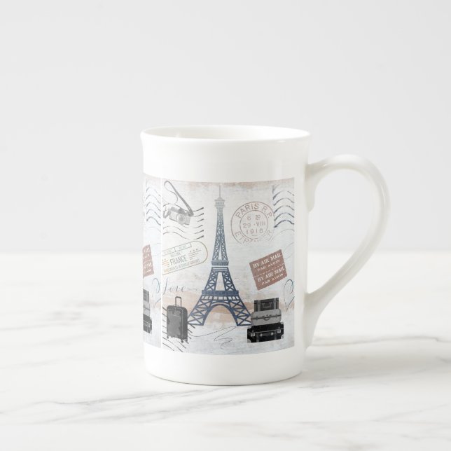 Tasse En Porcelaine Paris Travel Collage (Droite)