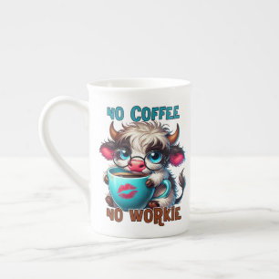 Tasse En Porcelaine Pas de café, pas de travail 