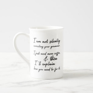 Tasse En Porcelaine Pas de correction silencieuse de votre grammaire n
