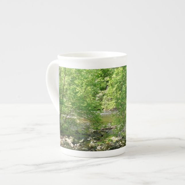 Tasse En Porcelaine Patapsco River View Maryland Nature Photographie (Devant gauche)