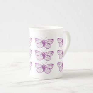 Tasse En Porcelaine Patine pourpre : Papillons