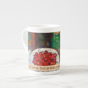 Tasse En Porcelaine Paul Cézanne Vit Encore Avec Cerises Et Poissons
