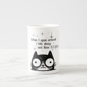 Tasse En Porcelaine Pauvre chat, je suis Dizzy, Cute chat Spécialité M