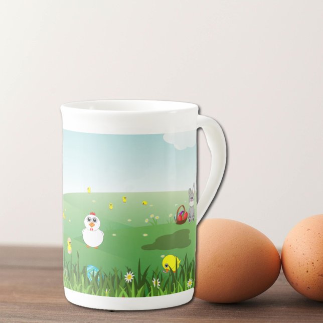 Tasse En Porcelaine paysage de Pâques (Créateur téléchargé)