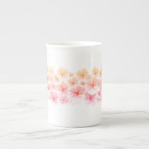 Tasse En Porcelaine Peinture d'aquarelle rose pastel