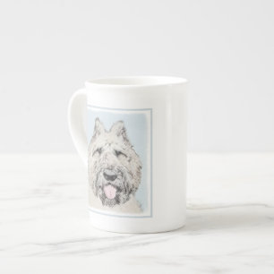 Tasse En Porcelaine Peinture de Bouvier des Flandres - Art original de