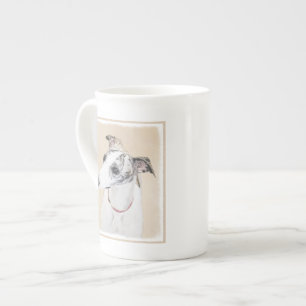 Tasse En Porcelaine Peinture de whippet - art original mignon de chien
