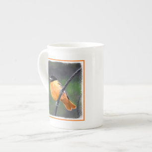 Tasse En Porcelaine Peinture Oriole - Art Oiseau Original