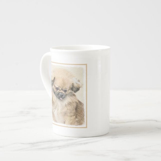 Tasse En Porcelaine Peinture Pekingese - Cute Original Chien Art (Devant gauche)