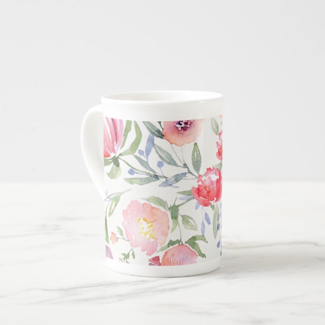 Tasse En Porcelaine Peonies et Poppies (Devant gauche)