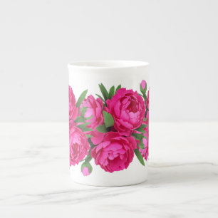 Tasse En Porcelaine Peony Bouquet