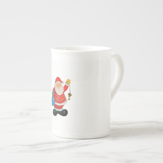 Tasse En Porcelaine Père Noël Kris Kringle (Devant droit)