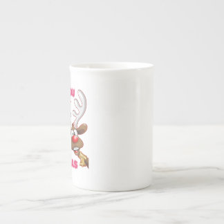 TASSE EN PORCELAINE PÈRE NOËL REINDEER VOUS SOUHAITE UNE JOLIE NOËL