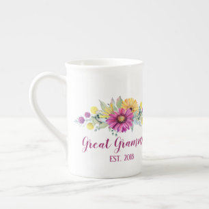 Tasse En Porcelaine PERSONNALISABLE Grand Grand Grand Mamé, Mamaw, Gra