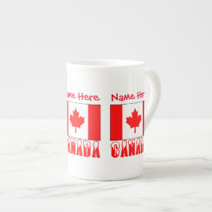 Tasse En Porcelaine Personnalisation Rouge du Canada et du Drapeau Can