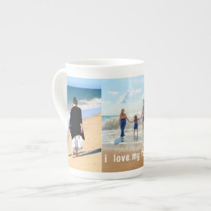 Tasse En Porcelaine Personnaliser votre famille Photo Collage Bone Chi