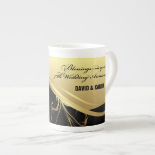 Tasse En Porcelaine Personnalisez, 50ème anniversaire de mariage relig