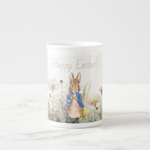 Tasse En Porcelaine Peter le lapin fleurs sauvages Joyeux Pâques