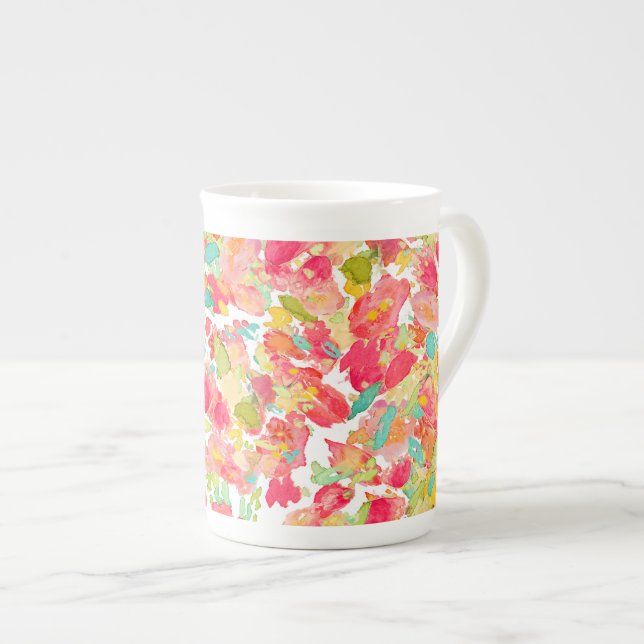 Tasse En Porcelaine PixDezines Floral/Aquarelle/Sophies Garden (Devant droit)