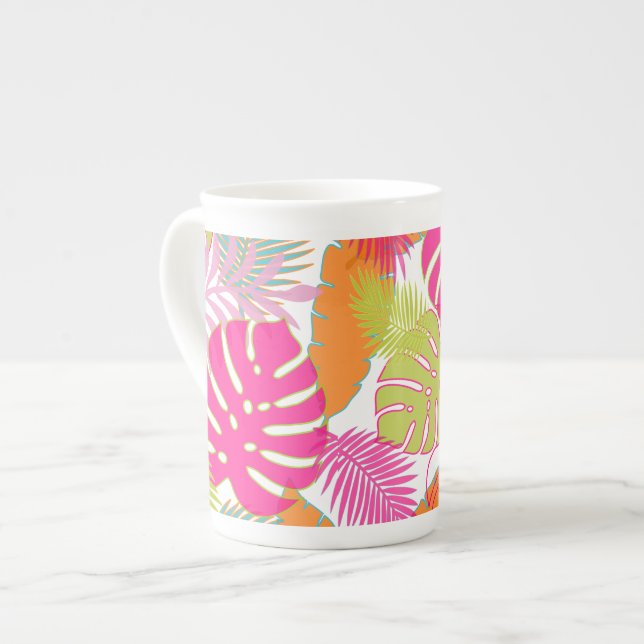 Tasse En Porcelaine PixDezines forêt tropicale/do-it-yourself couleur  (Devant gauche)