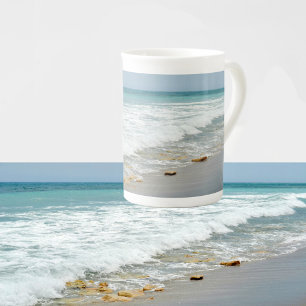 Tasse En Porcelaine Plage côtière soufflant des rochers Jupiter FL Pho