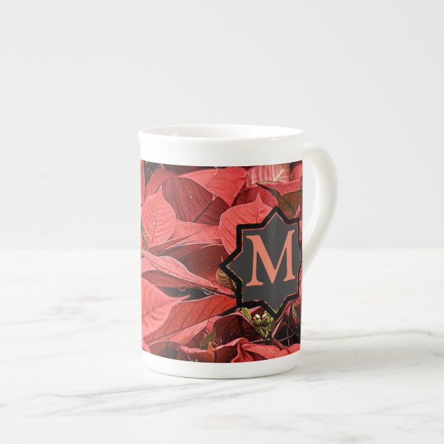Tasse En Porcelaine Poinsettia (Devant droit)