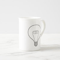 Porcelantasse avec ampoule