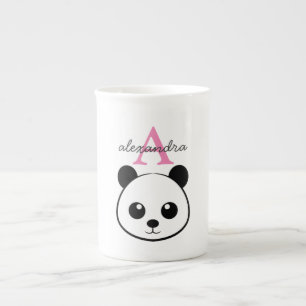 Tasse En Porcelaine Porte-panda coutume Monogramme