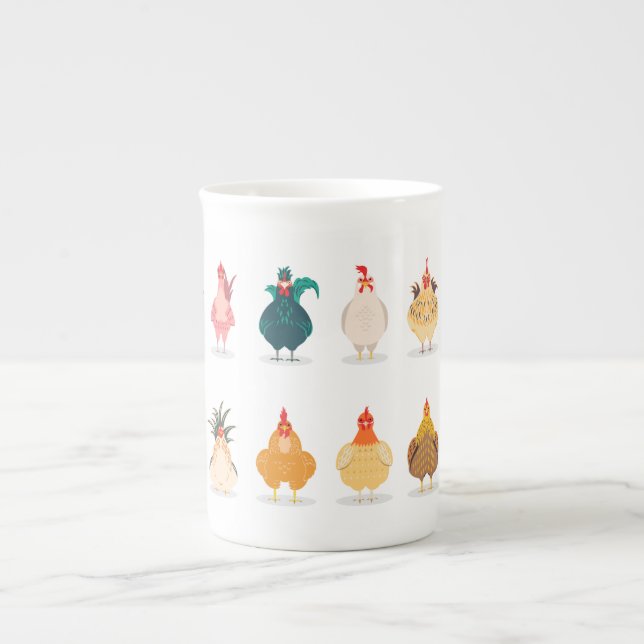 Tasse En Porcelaine  Poulet mou (Devant)