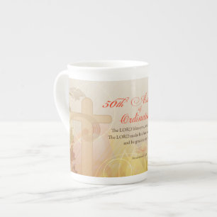 Tasse En Porcelaine Prêtre, 50e anniversaire de la bénédiction de l'or
