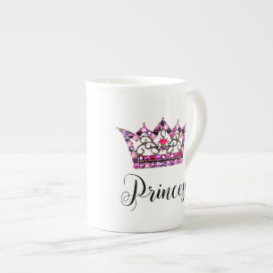 Tasse En Porcelaine "Princesse" Tiara Design